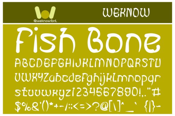 Fish Bone Font Adds Joy to Your Designs