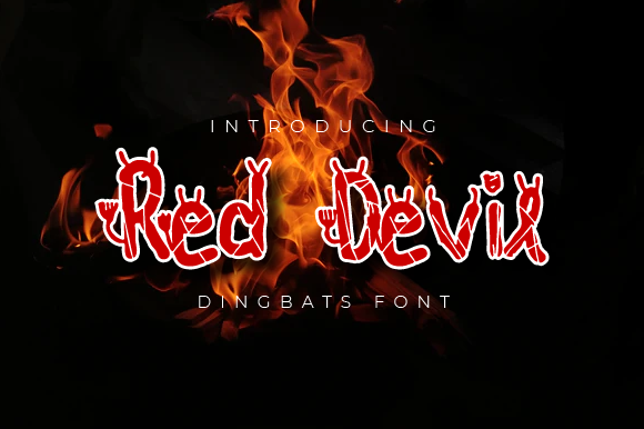 Red Devil Font for Halloween Creativity